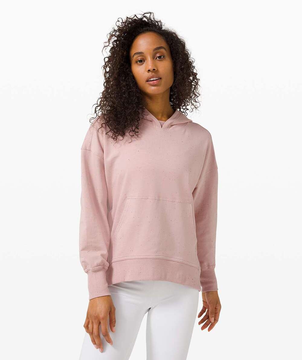 Lululemon LA Back in Action Hoodie & Warm Down High-Rise Jogger Set Mink Berry 8